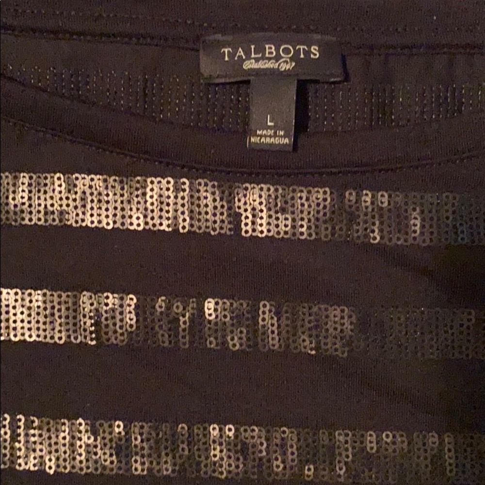 Talbots sequin tee shirt - Picture 3 of 6